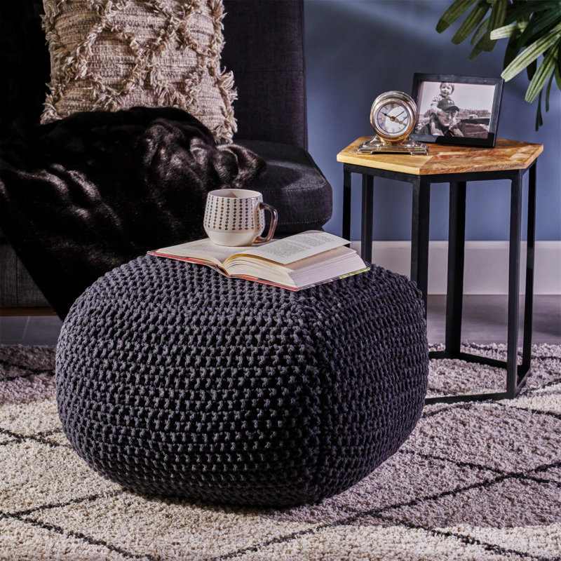 Pouf en coton Hollis