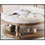 Table basse ronde en bois de style rustique-541434733