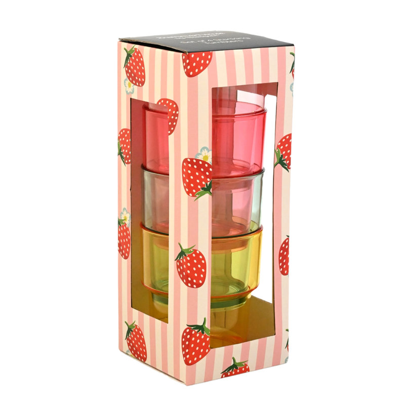 Strawberries & Cream Stacking Picnic Tumbler set