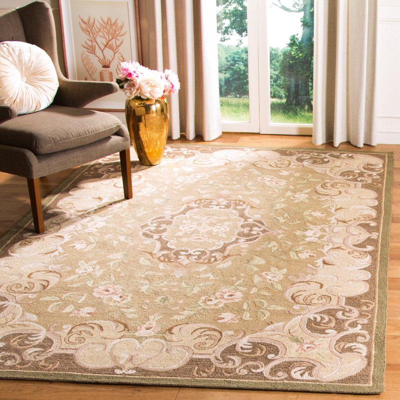 Taran Hand Hooked Performance Oriental Rug, Rectangle 6' x 9'