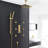 Thermostatic Rainfall Shower System with LED and Body Jets-65215479