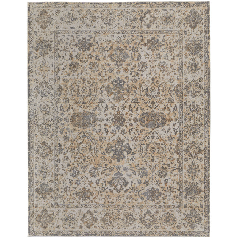 Neoma Viscose Oriental Indoor Rug, Rectangle 3'9" x 5'9"