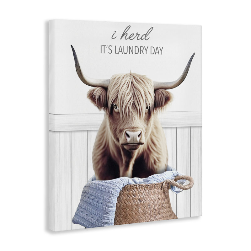Toile Herd It's Laundry Day, conception par Marcus Prime, H 48 po x l 36 po