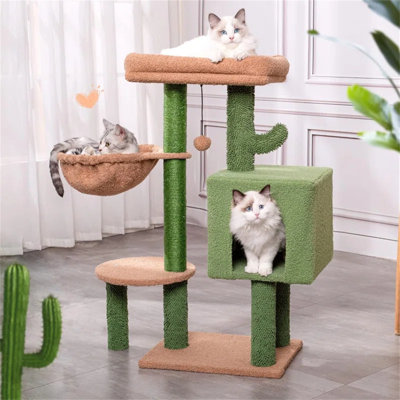 Arbre à chat multi-niveaux Cactus