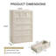 Commode 5 tiroirs Mid-Century 29,5 W (ensemble de 2), grande commode en bois-617243858