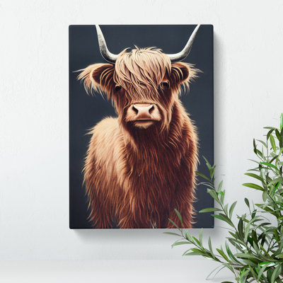 Fantastic Highland Cow - Wrapped Canvas Print