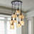 Cherrie 8 - Light Black/Brown Cluster Pendant
