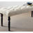Tan Dining Bench, Solid Wood With Seat Fabric & Twisted Legs, 48Wx16dx19.5H In Bench Seat, Wavy-1994282672
