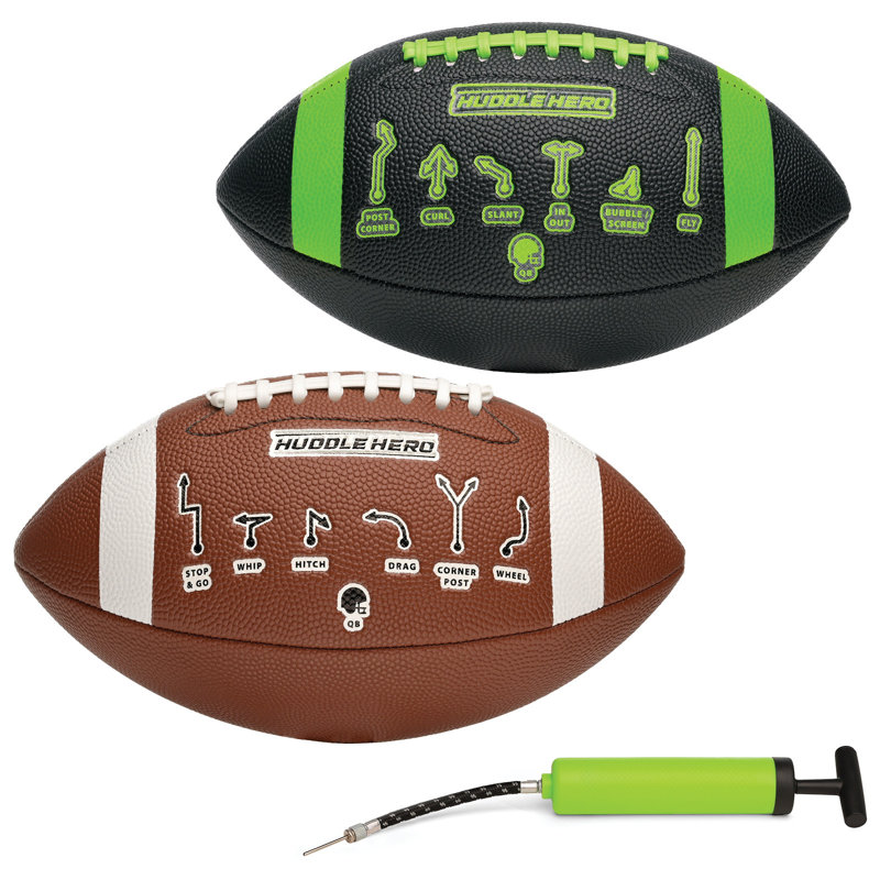 Xcello Sports Huddle Hero, football junior avec pompe, paquet de 2