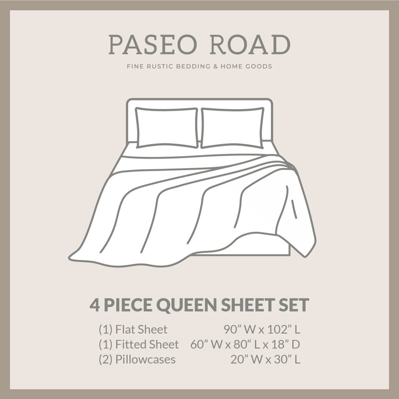 Queen Cotton Western Animal Print Sheet Set