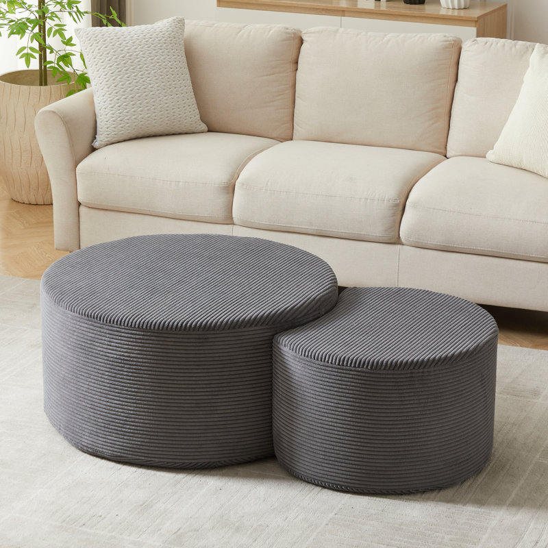 Ensemble de 2 tables basses Nesting, Gris