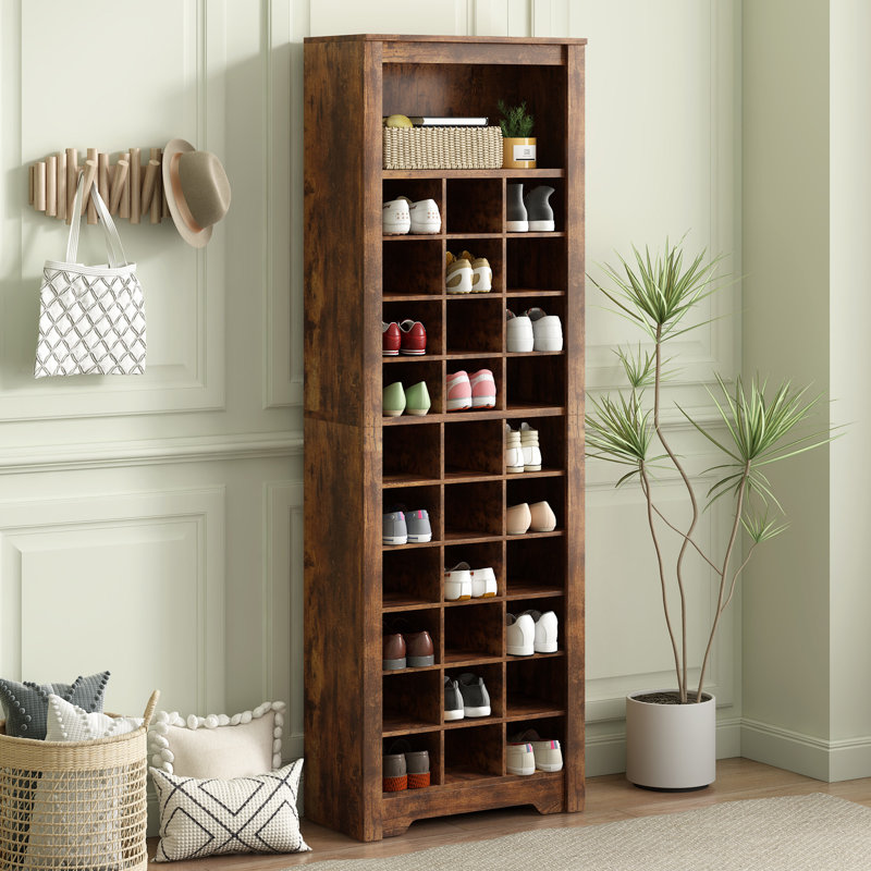Stylish Design 30 Shoe Cubby Console