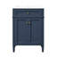 Meuble-lavabo 24 po avec 2 portes et tiroir escamotable, armoire de rangement de salle de bain avec lavabo, portes à fermeture en douceur avec organisateurs-358924285