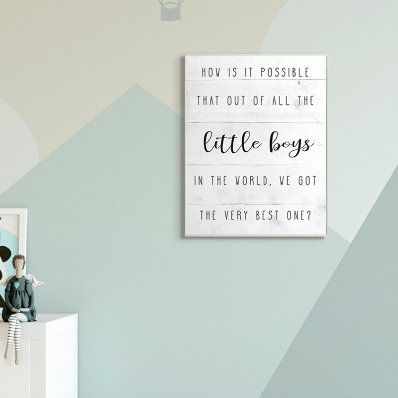 Ardilla «Best Little Boy», art familial, H 19 po x l 13 po x P 0,5 po, Plaque murale