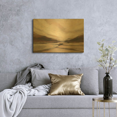 'Auburn Canyon' By Haley Knighten Gold Metal Wall Art, 36" x 24"