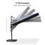 Parasol carré en porte-à-faux gris 6 "x 10" avec base en tôle d'acier-116494284
