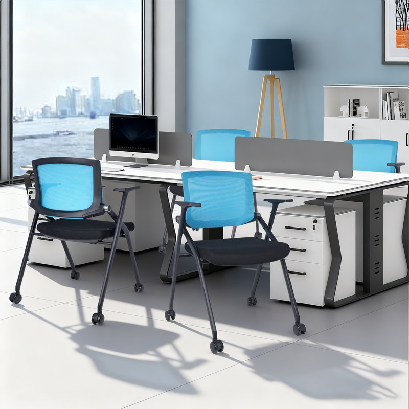 Foldable Conference Office Chair, Blue