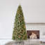 Home Heritage 10 Foot Mahogany Pine Cashmere Prelit Christmas Tree With Lights