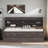 Wooden Daybed With Built-in Bookshelves, Three Storage Drawers And Trundle-1496711617