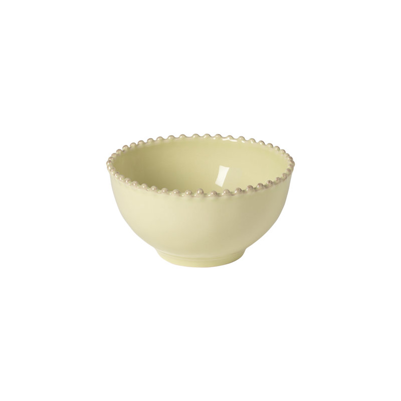 Perle 27 oz. Bol à céréales en grès fait à la main, Vert Lilly
