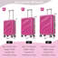 Ensemble de bagage 3 pièces, valises durables en ABS léger avec roues pivotantes et serrure TSA, bagages de cabine et bagages de cabine (20 po / 24 po / 28 po)