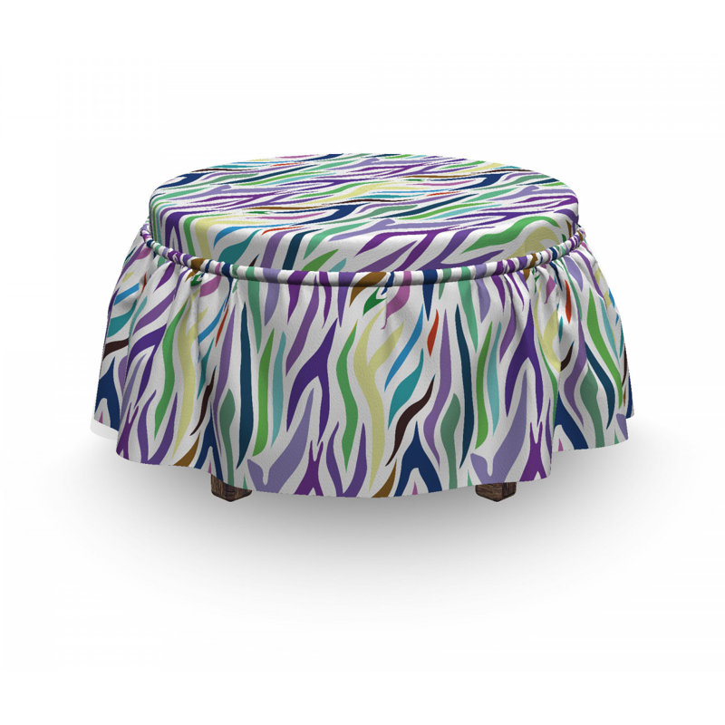 Housse pour repose-pieds motif oriental leopard