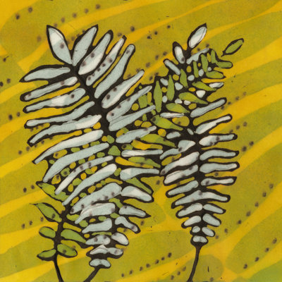 Gold Batik Botanical II by Andrea Davis - Wrapped Canvas Art Prints