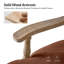 Chaise d'appoint de style campagnard avec accoudoirs en bois massif Williamstown l 27,75 po-1930579311
