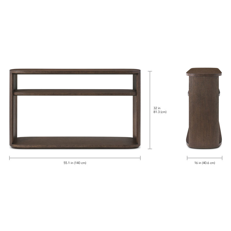 55.12'' W Console Table, Brown
