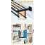 Porte-serviettes 16 po avec barres doubles et tablette, porte-serviettes mural en acier inoxydable, noir mat