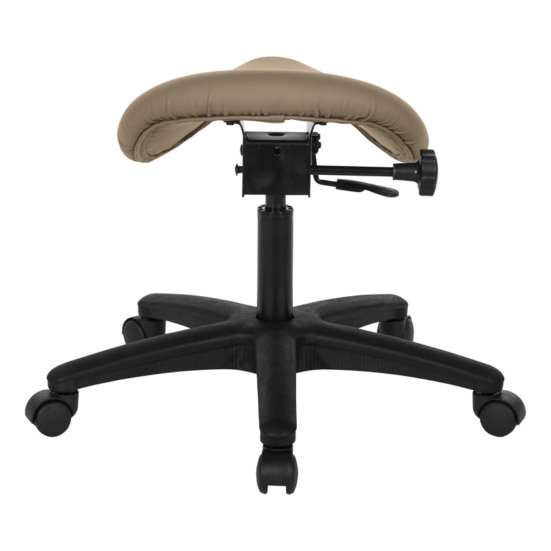 Tabouret à dessin pneumatique Torince, Similicuir antimicrobien Dillon Ballsa
