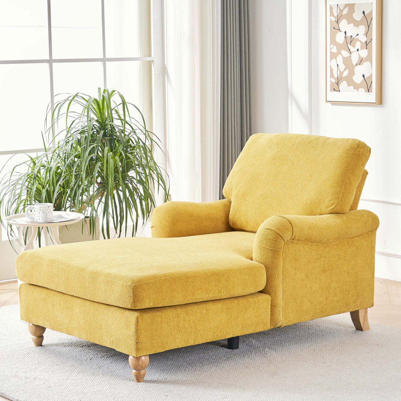 Chaise longue d'intérieur, Jaune