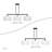 Ackley 3 Light Black Extra Large Linear Chandelier-1167403717