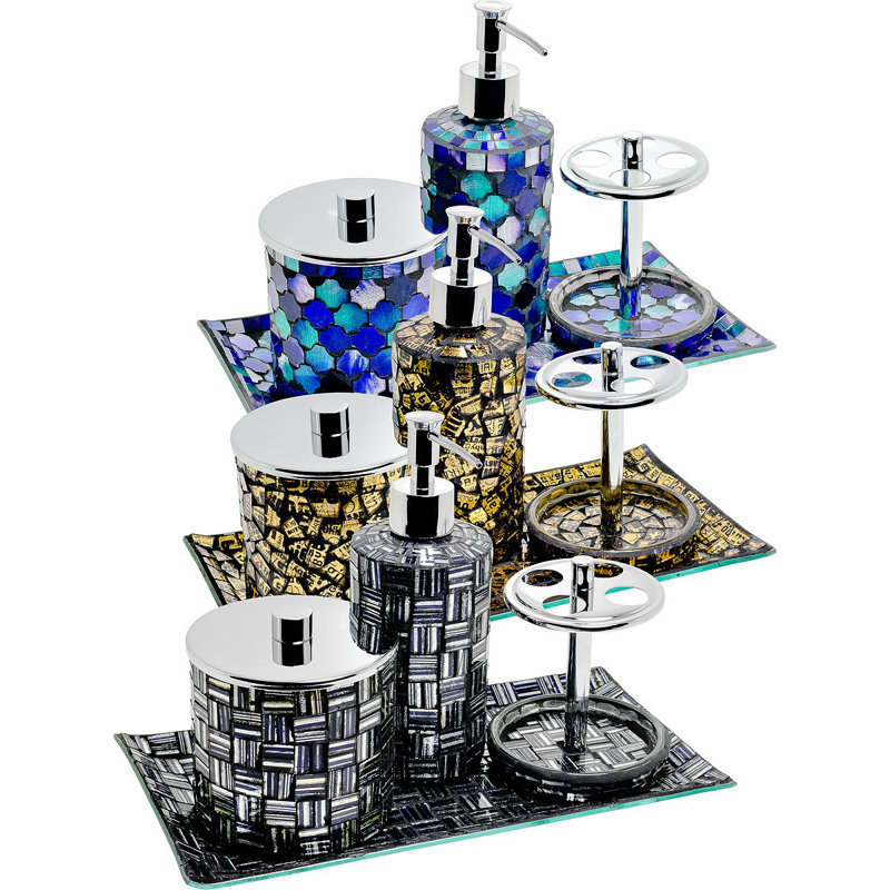 Bathroom Accessory Set, Silver