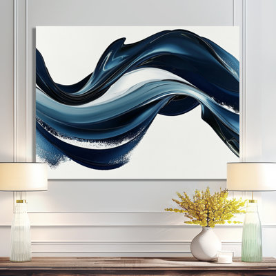 Luminous Spiral Prism Fractal Waves I - Abstract Modern Waves Wall Art Living Room