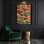 "Watercolor Floral" 82, art mural sur toile brune-134332311