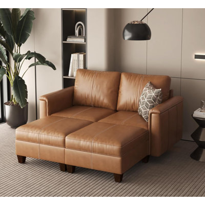 MINCETA Modular Sectional Sofa With Storage, Modern Upholstered Comfy Sofa Sectional Couches For Living Room,Bedroom,3 Seater Couch, Chenille In White