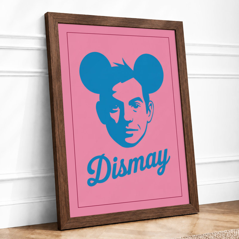 Dismay Typography - Framed Print, Walnut, A3 - 42.0 x 29.7 cm