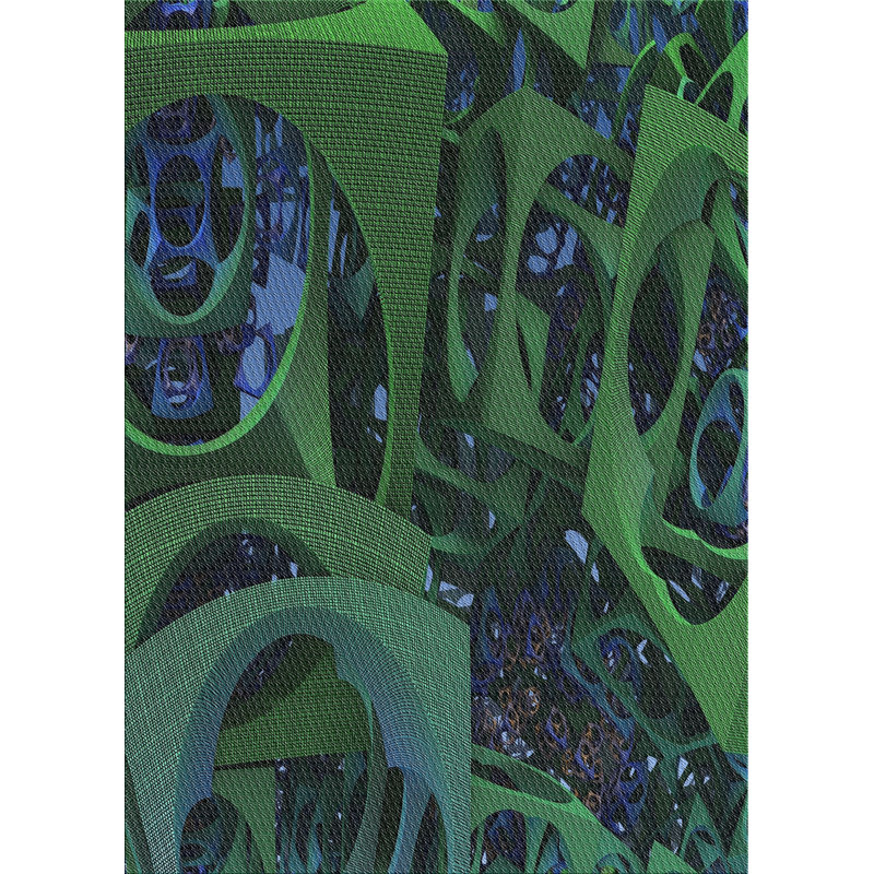 Tapis de la zone verte en laine touffeté à la main Danielsville