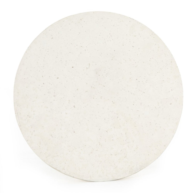 Koda Outdoor Round Side Table, Textured White