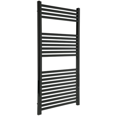Denby Wall Mount Electric Towel Warmer, Black, 44" H x 24" W x 5.19" D