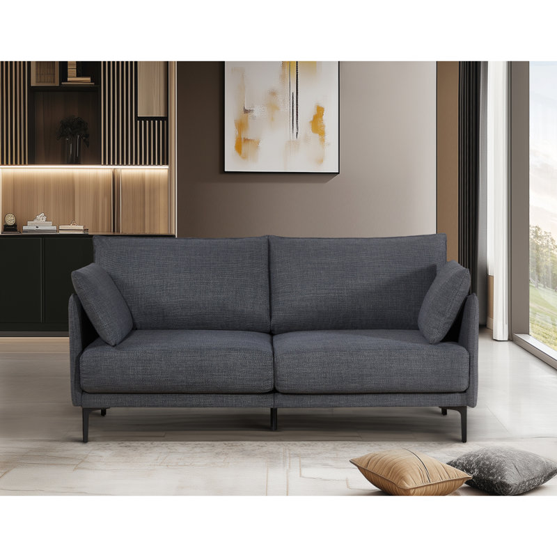 Canapé 2,5 places avec port de charge USB Lance, Gris