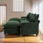 Canapé modulaire de luxe en chenille 4 places avec abri de charge intelligent et repose-pieds transformable pour une détente ultime-614805534