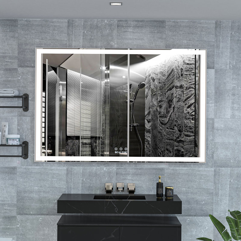 Aluminium Frame Horizontal Rectangle Mirror