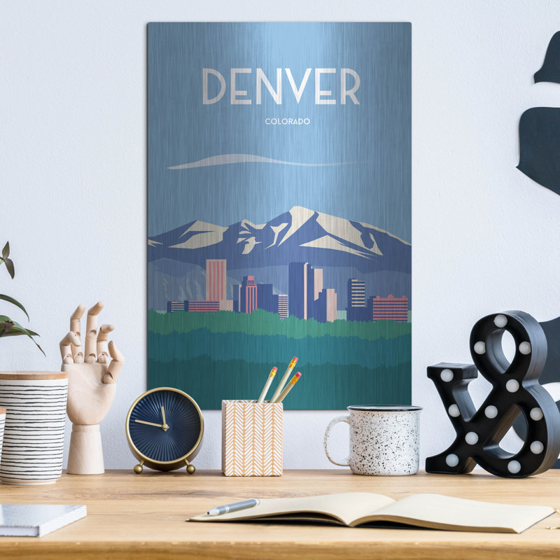  «Denver» par Arctic Frame, art mural en métal, 12 po x 16 po, H 16 po x l 12 po