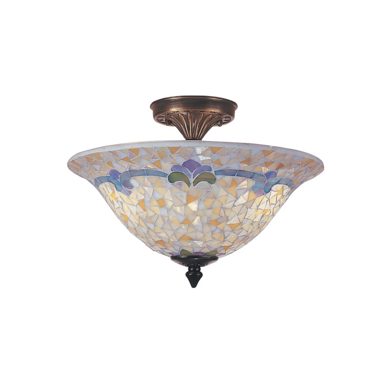 Weedman Glass Semi Flush Mount