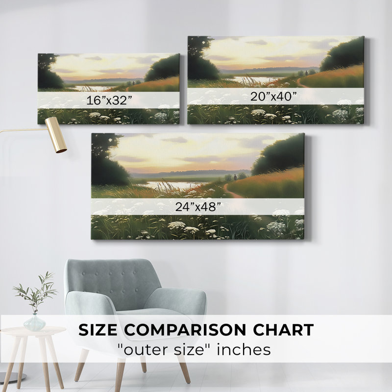 Série paysage - CLV III - Toile tendue avec châssis - Prêt à accrocher, H 16 po x l 32 po