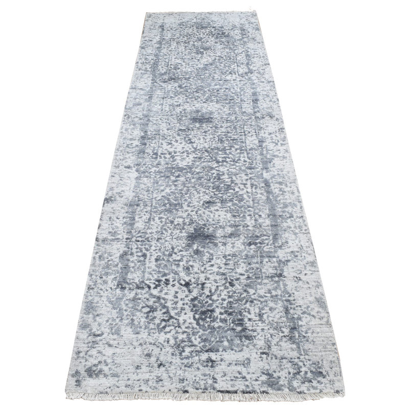 Tapis bleu nouvel et gris 2 pi 8 po x 10 pi Towrey