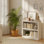Bibliothèque à 2 niveaux 30 ", étagère de rangement pour bureau à domicile avec tablette réglable