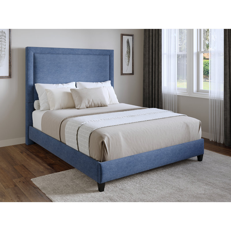 Guerline Upholstered Headboard, Queen, Blue